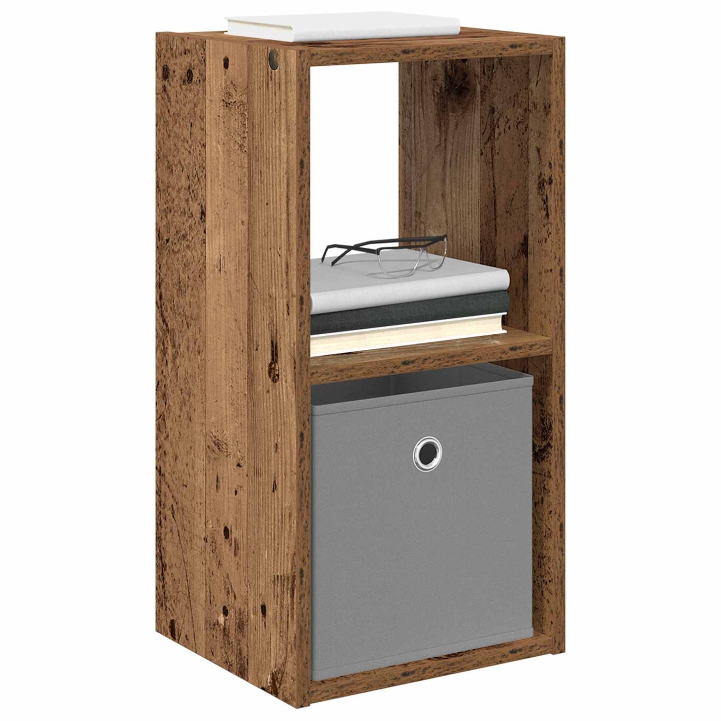 Bedside Table Old Wood 30.5 x 27 x 59.5 cm Engineered Wood