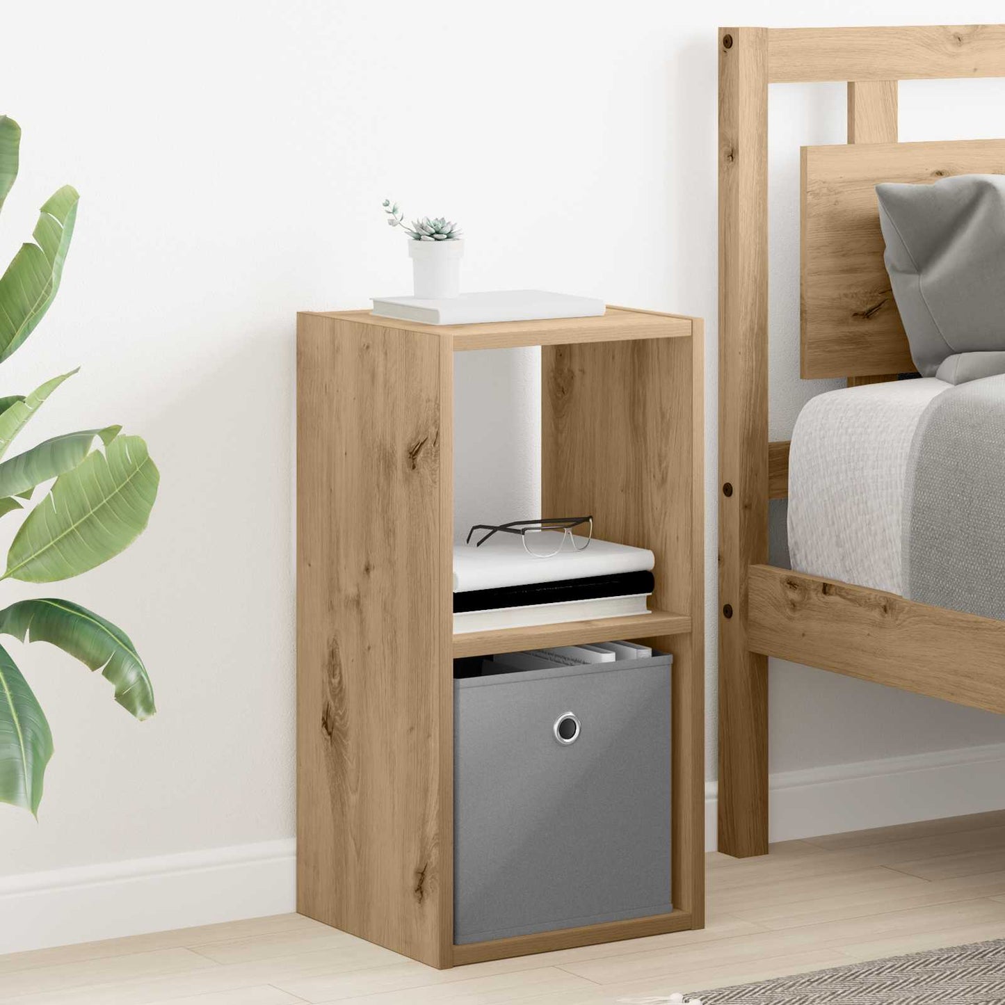 Bedside Table Artisan Oak 30.5 x 27 x 59.5 cm Engineered Wood