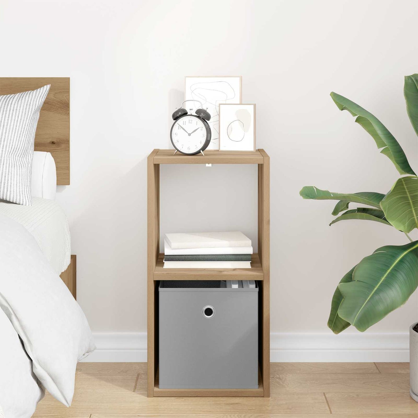 Bedside Table Artisan Oak 30.5 x 27 x 59.5 cm Engineered Wood