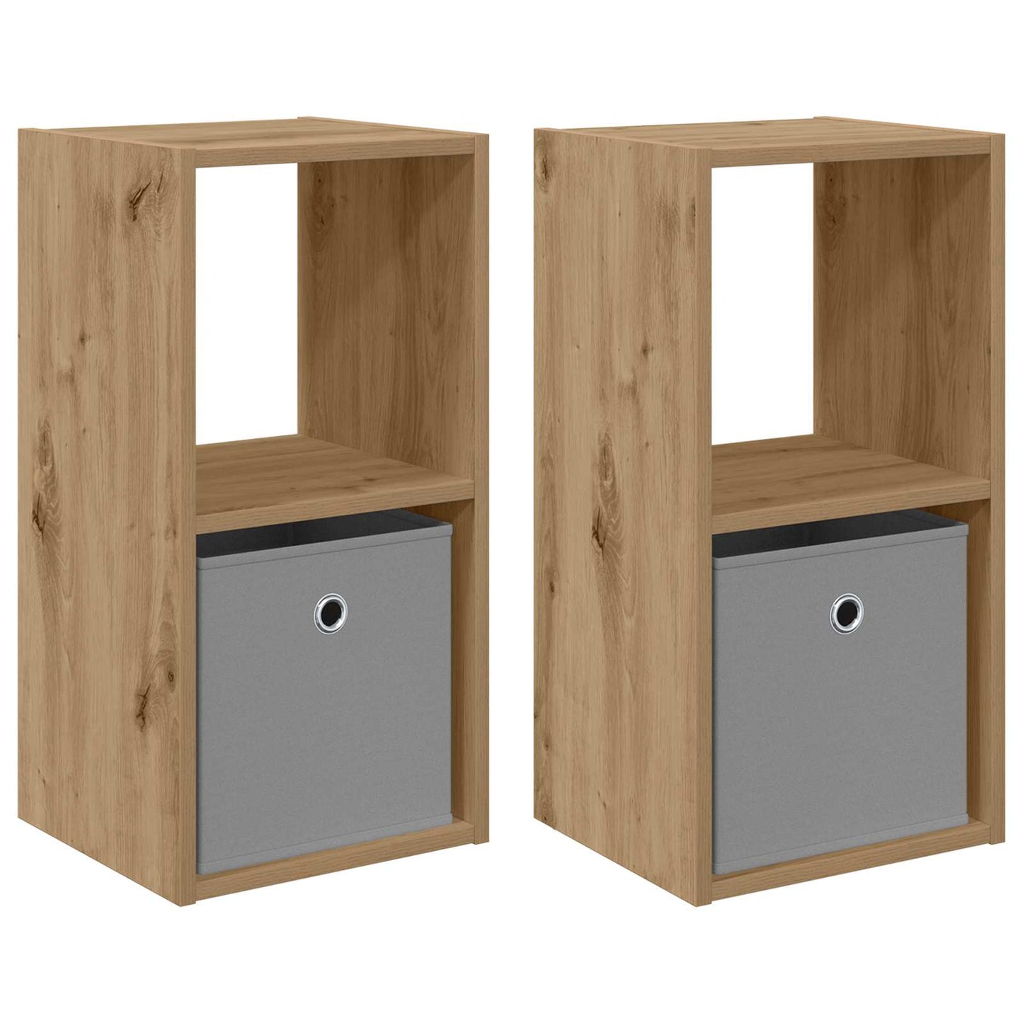 Bedside Table with Drawer 2 pcs Artisan Oak 30.5 x 27 x 59.5 cm