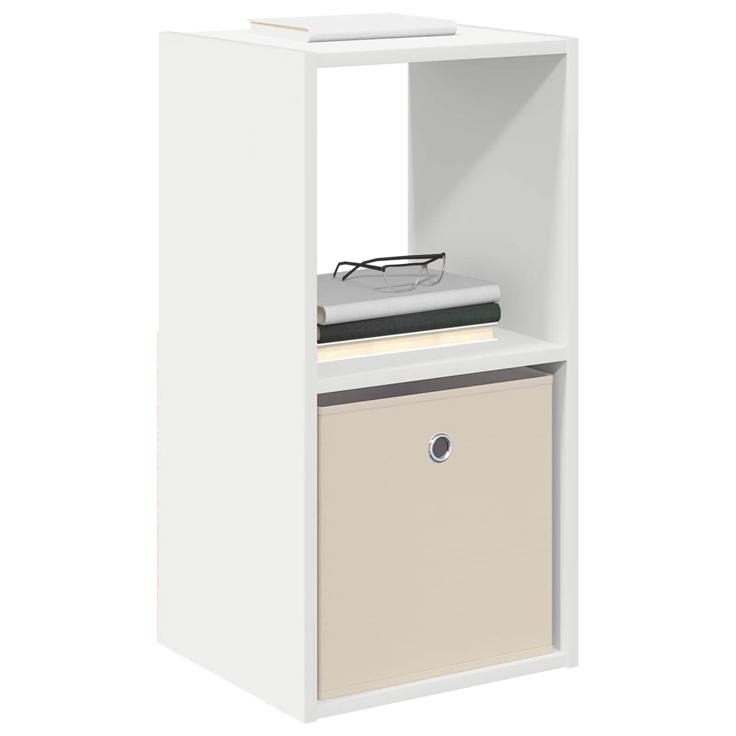 Bedside Table White 35 x 32 x 68.5 cm Engineered Wood