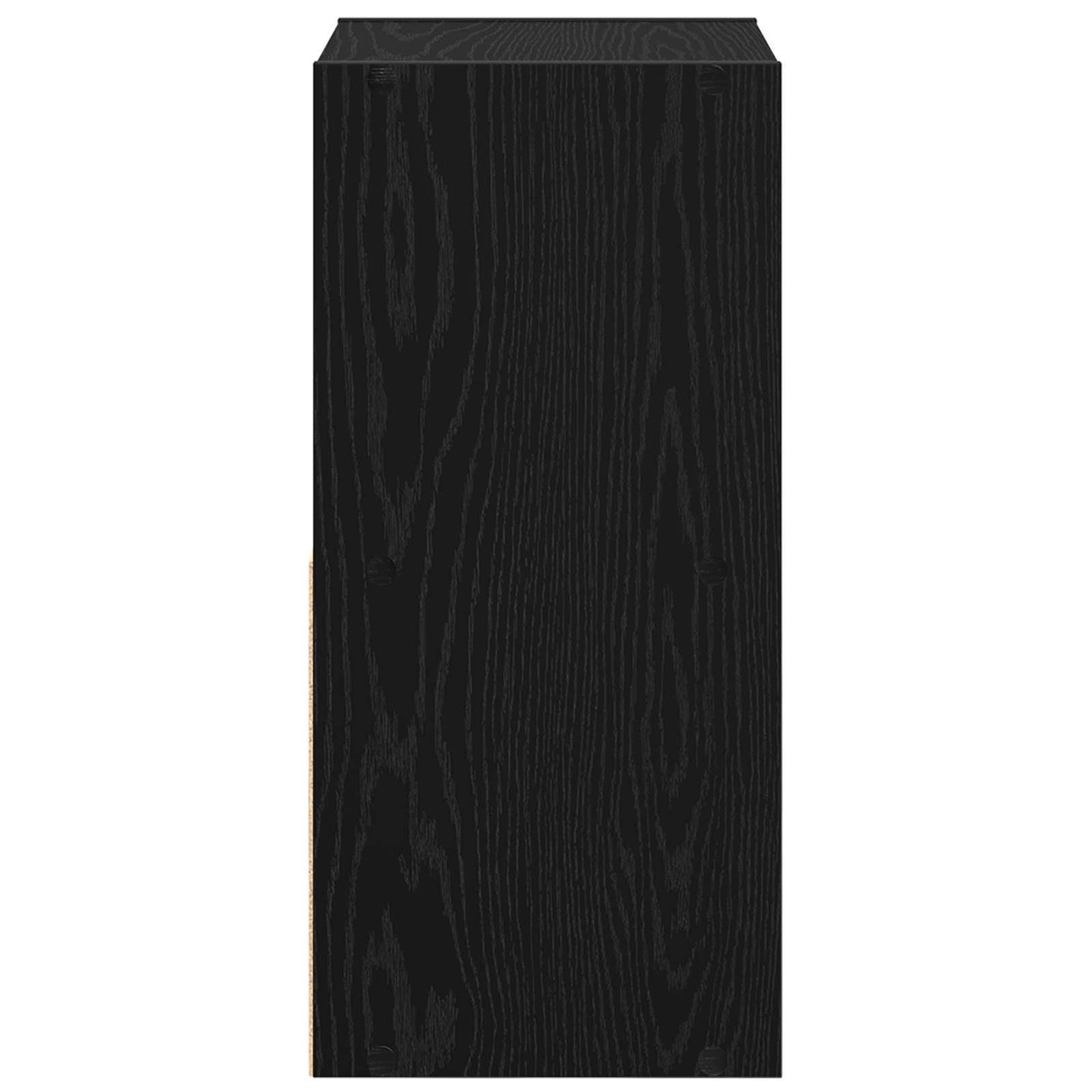Bedside Table Black Oak 35 x 32 x 68.5 cm Engineered Wood