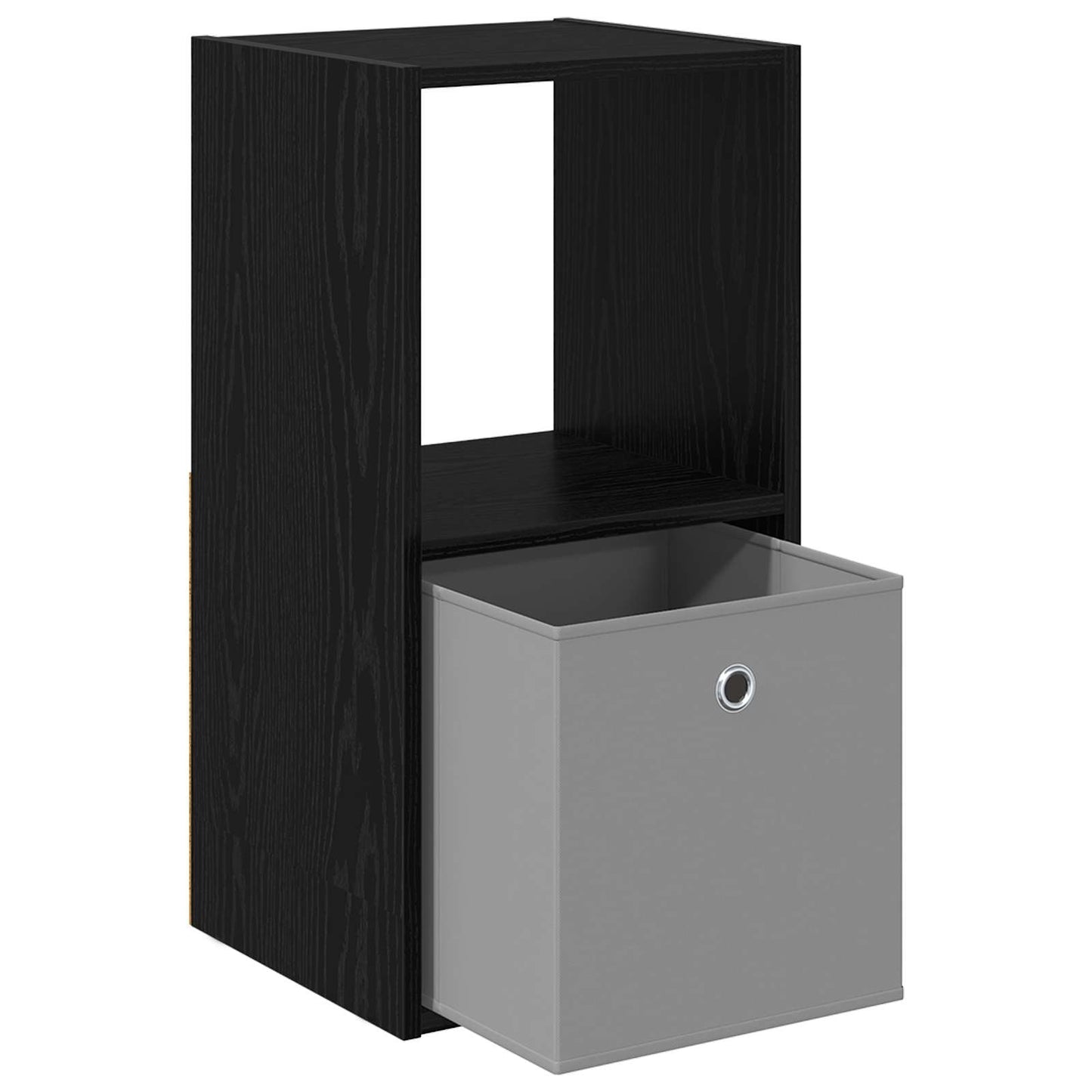 Bedside Table 2 pcs Black Oak 35 x 32 x 68.5 cm Engineered Wood