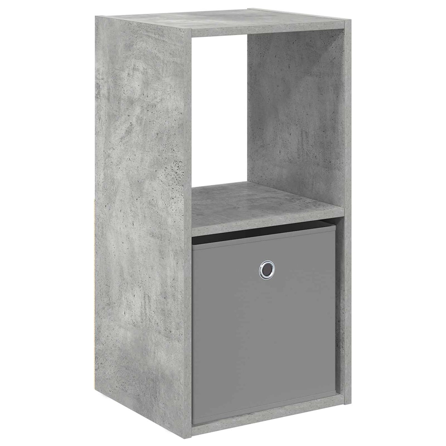 Bedside Table Concrete Grey 35 x 32 x 68.5 cm Engineered Wood