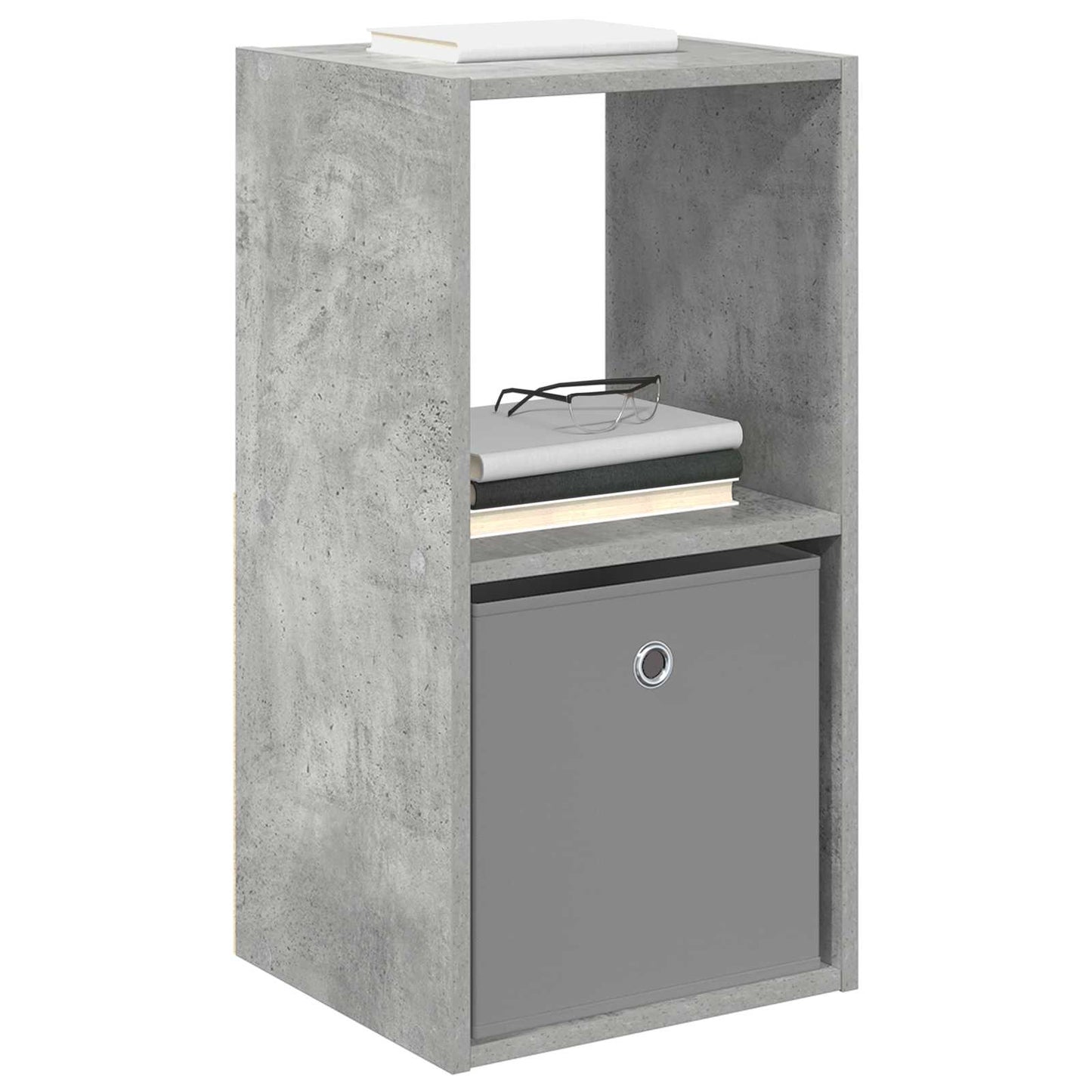 Bedside Table Concrete Grey 35 x 32 x 68.5 cm Engineered Wood