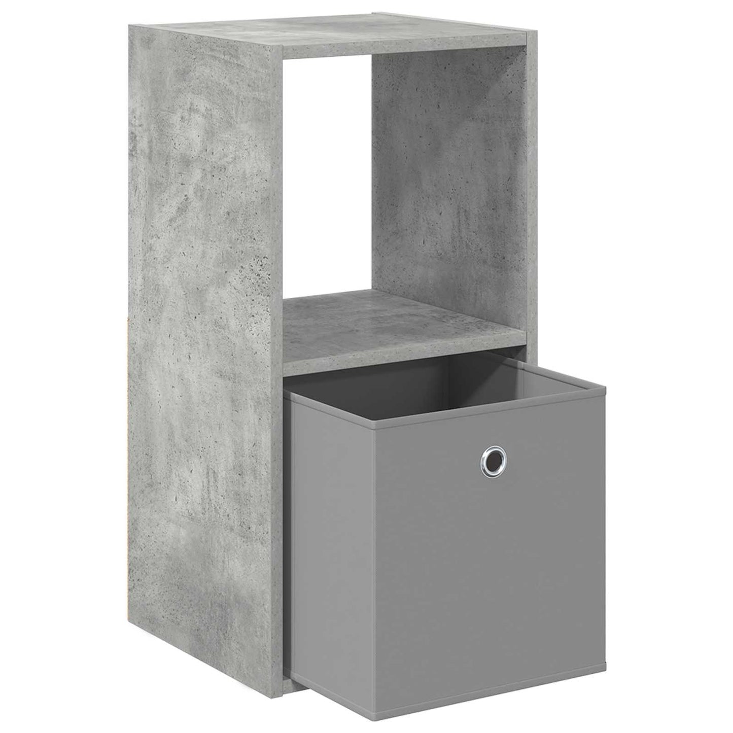 Bedside Table with Drawer 2 pcs Concrete Grey 35 x 32 x 68.5 cm