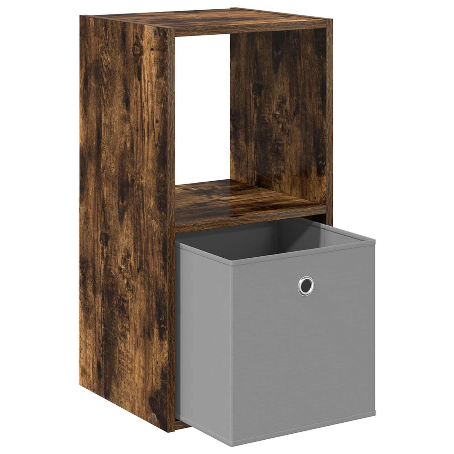 Bedside Table Smoked Oak 35 x 32 x 68.5 cm Engineered Wood