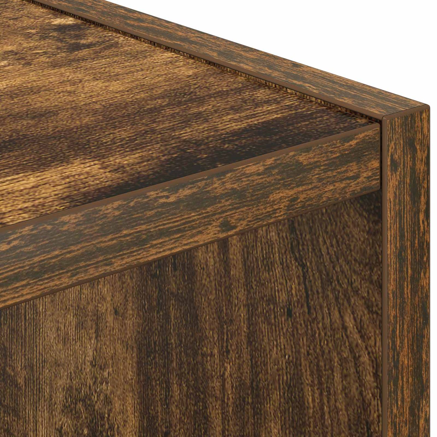 Bedside Table with Drawer 2 pcs Smoked Oak 35 x 32 x 68.5 cm
