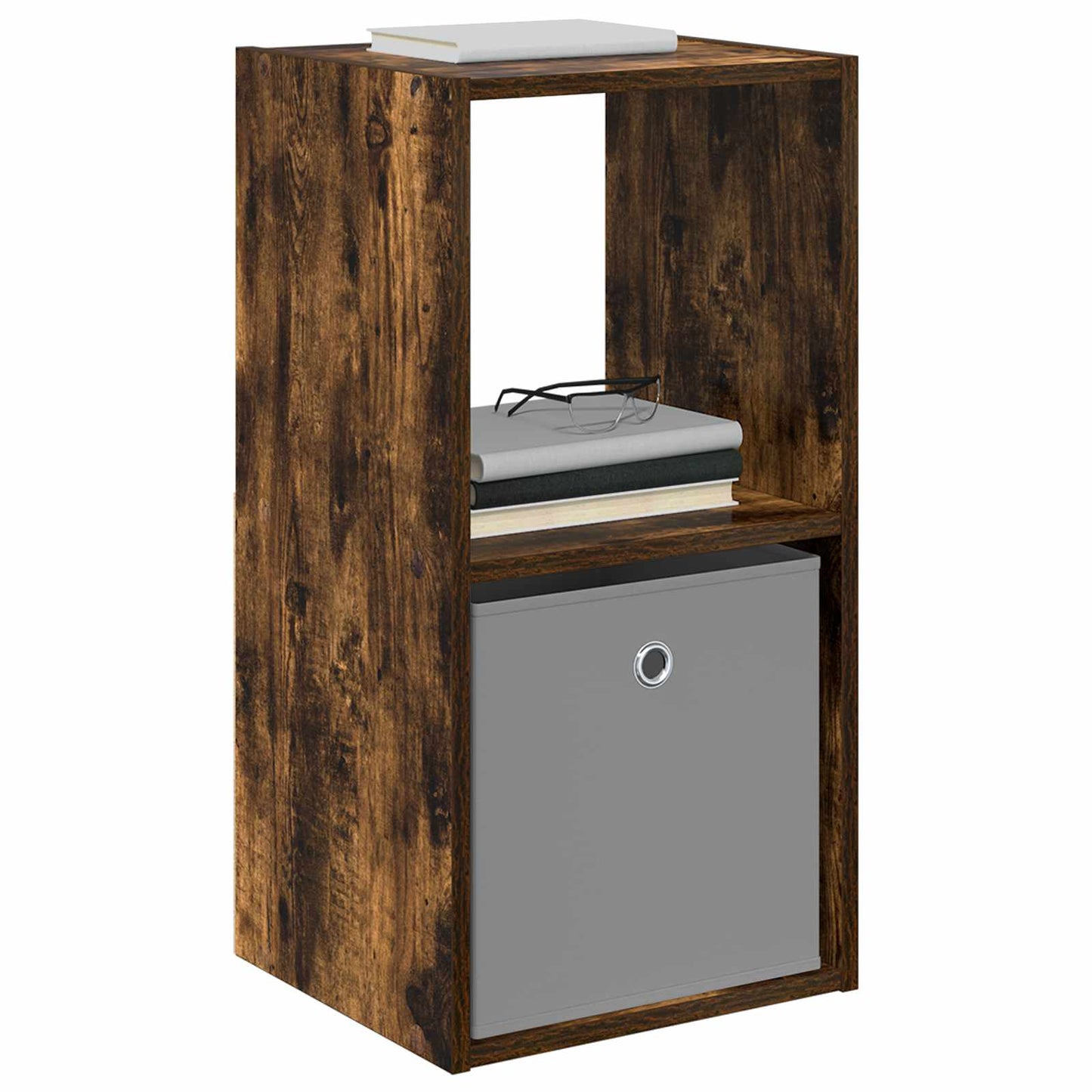 Bedside Table with Drawer 2 pcs Smoked Oak 35 x 32 x 68.5 cm