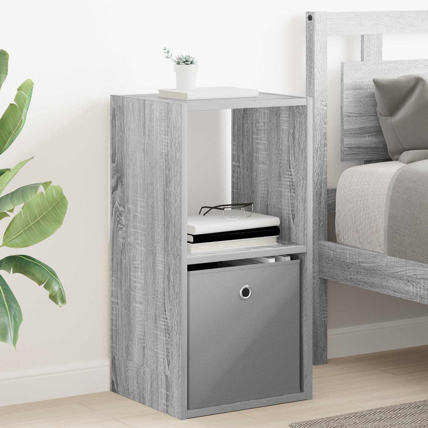 Bedside Table 2 pcs Grey Sonoma 35 x 32 x 68.5 cm