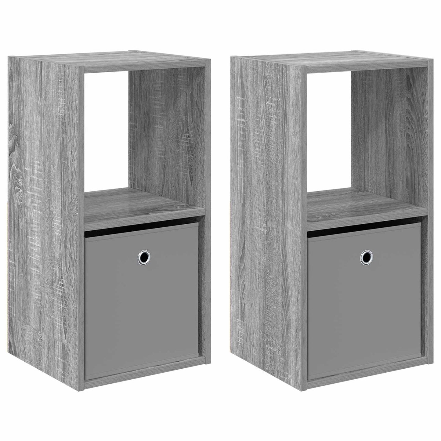 Bedside Table 2 pcs Grey Sonoma 35 x 32 x 68.5 cm