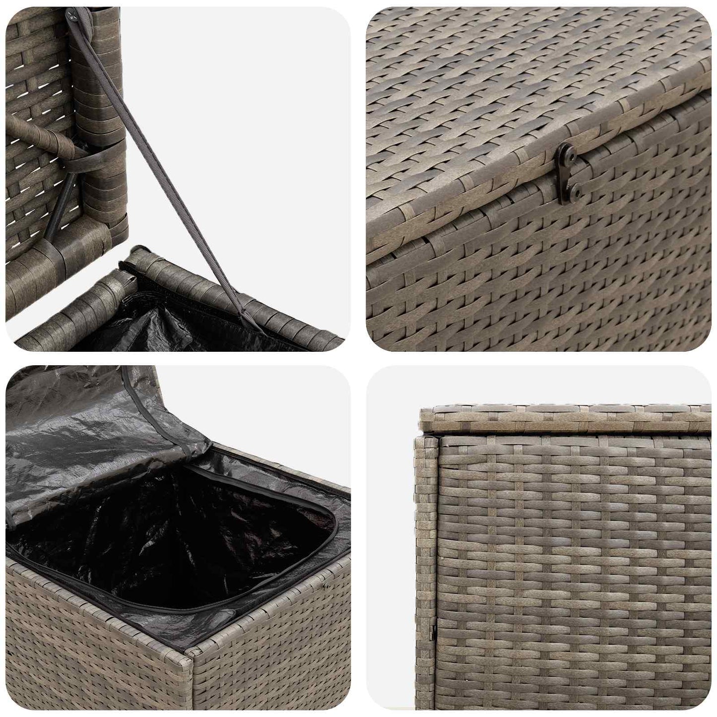 Cushion Box 55 x 55 x 69 cm steel