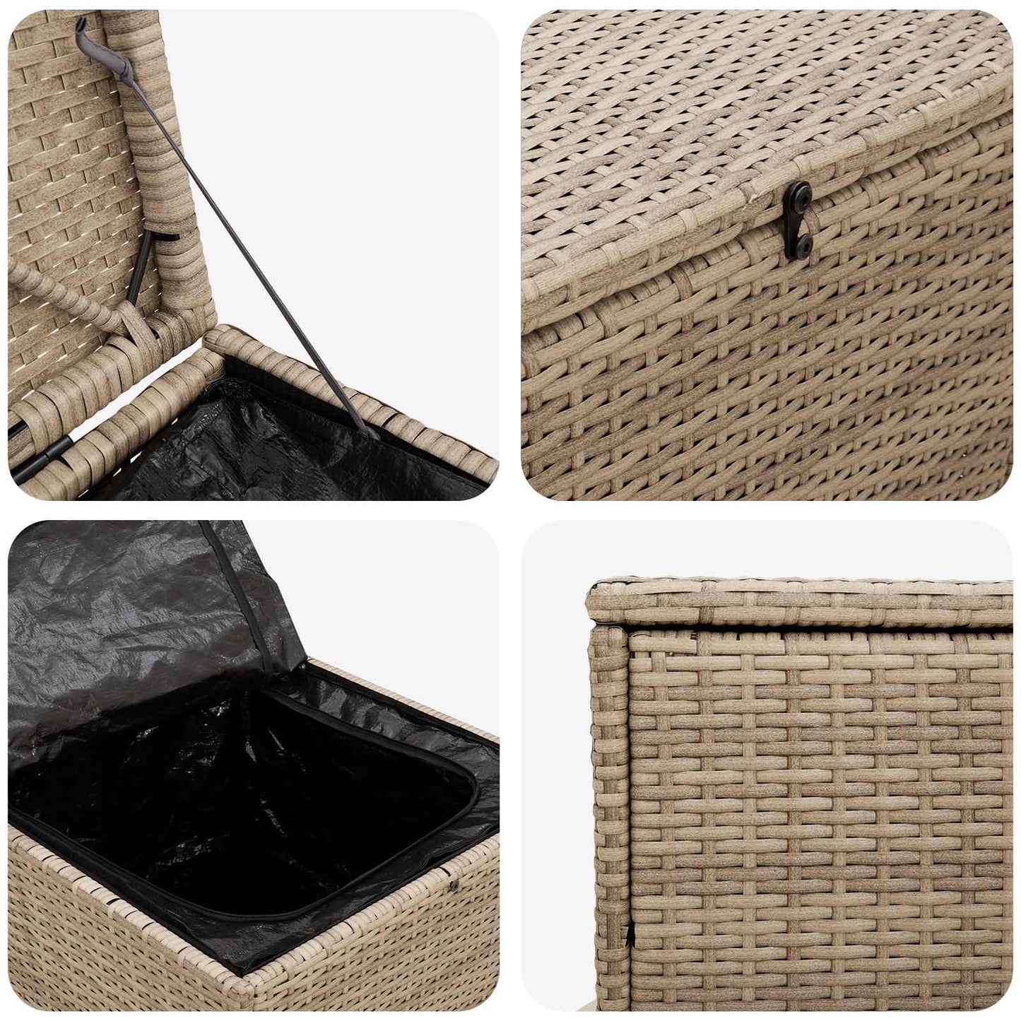 Cushion Box 55 x 55 x 69 cm steel