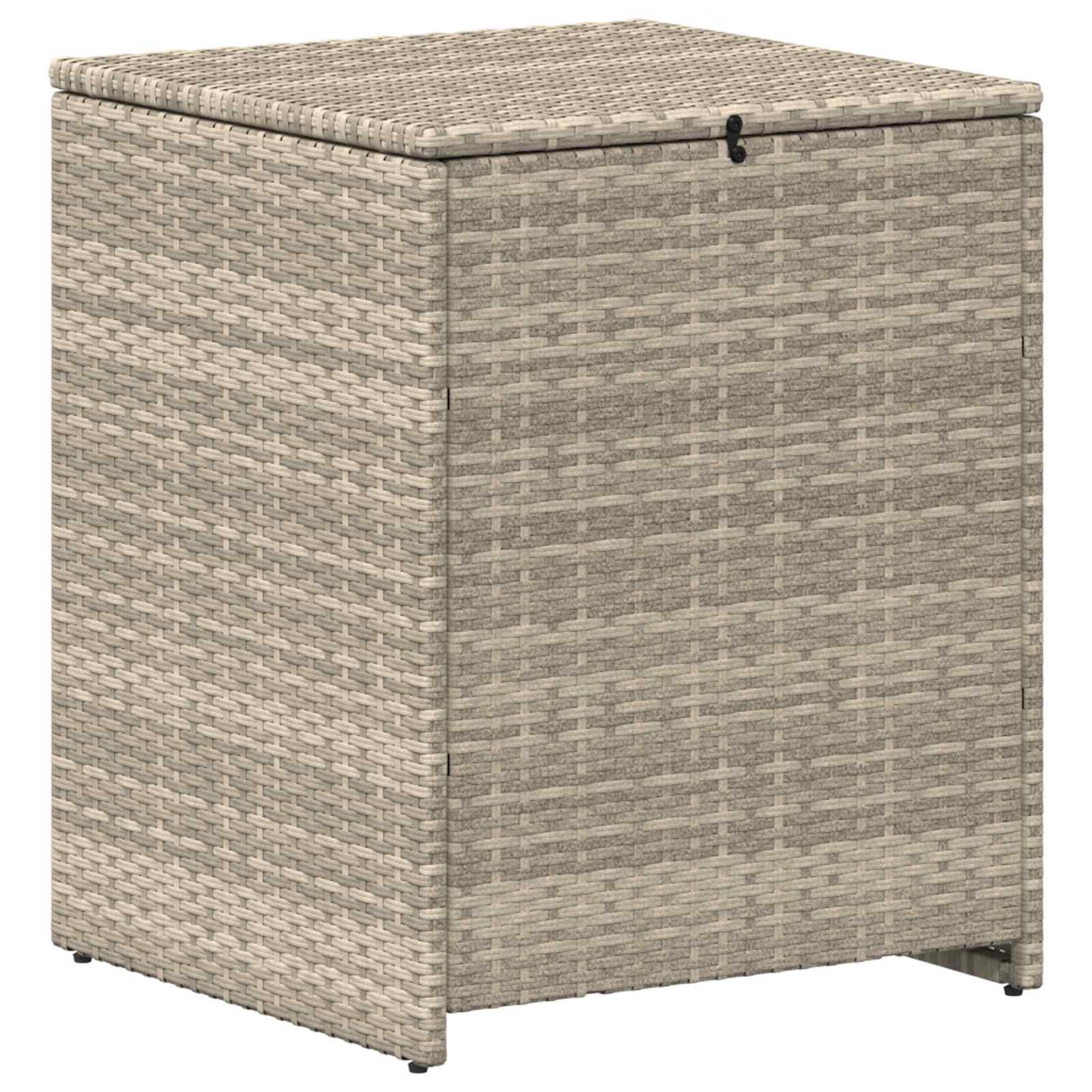 Cushion Box Light Grey 55 x 55 x 69 cm Poly Rattan