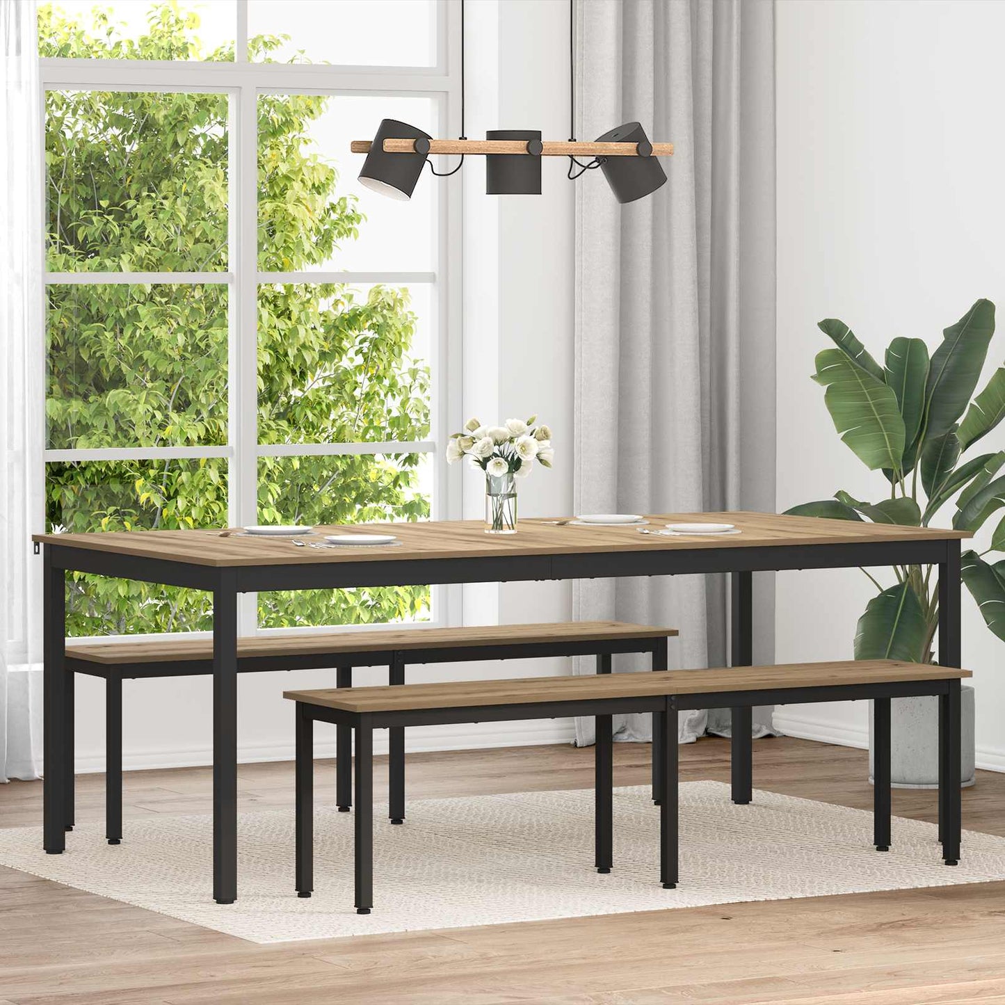 Dining Tables 2 pcs 200 x 100 x 75 cm Engineered Wood