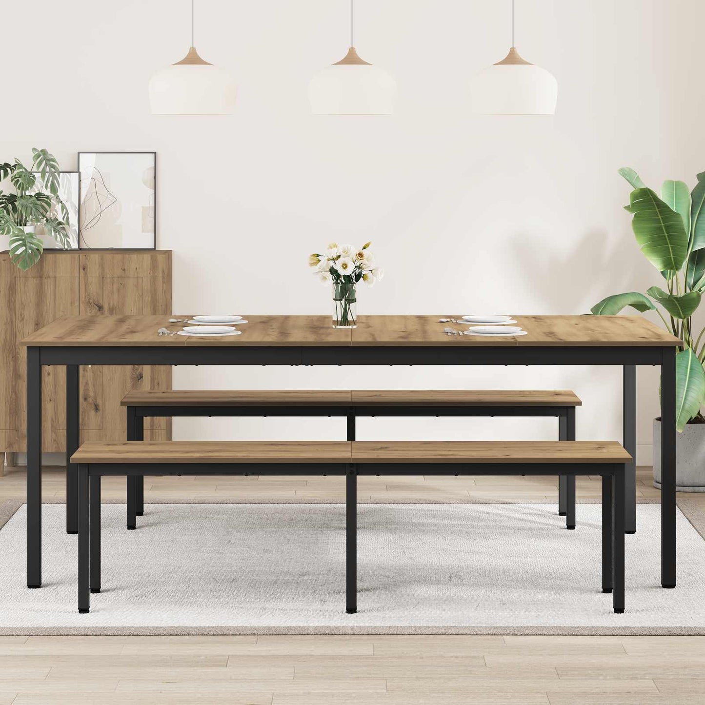 Dining Tables 2 pcs 200 x 100 x 75 cm Engineered Wood