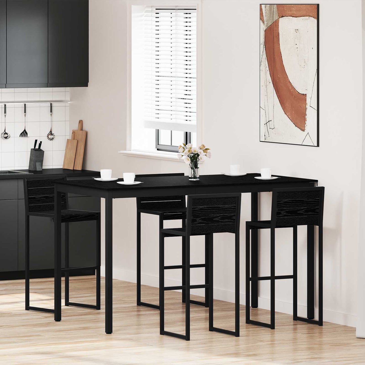 Standing Bar Table Engineered Wood