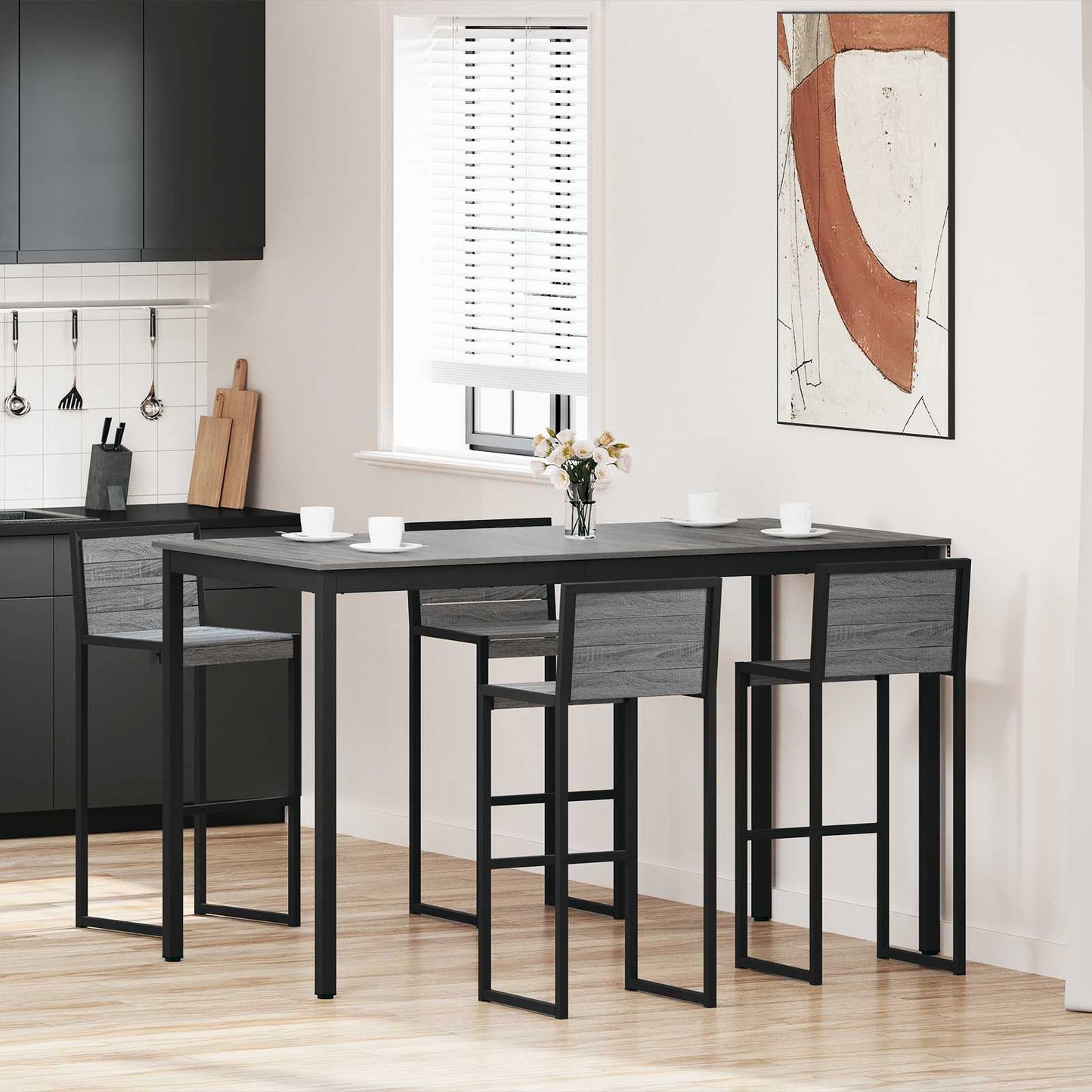Standing Bar Table Engineered Wood