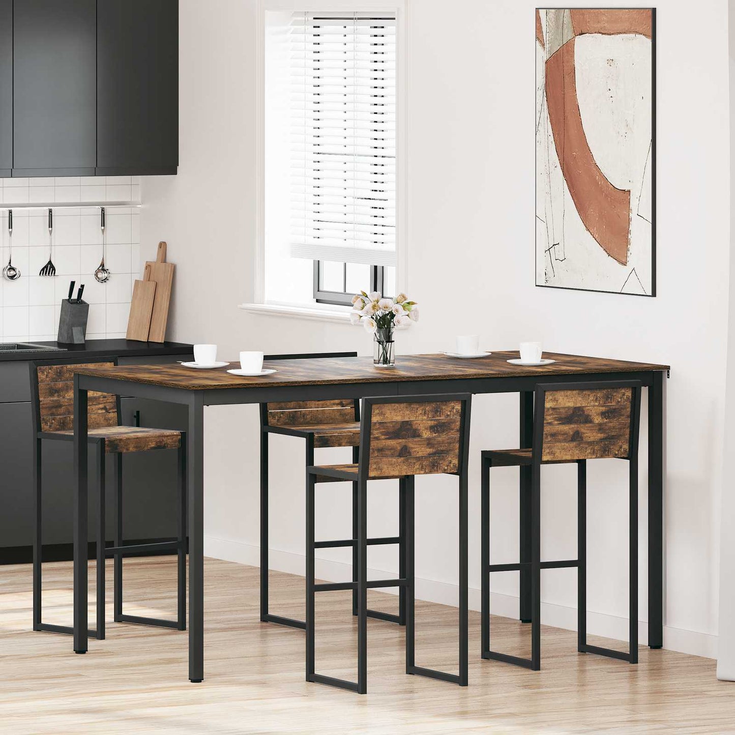 Standing Bar Table Engineered Wood