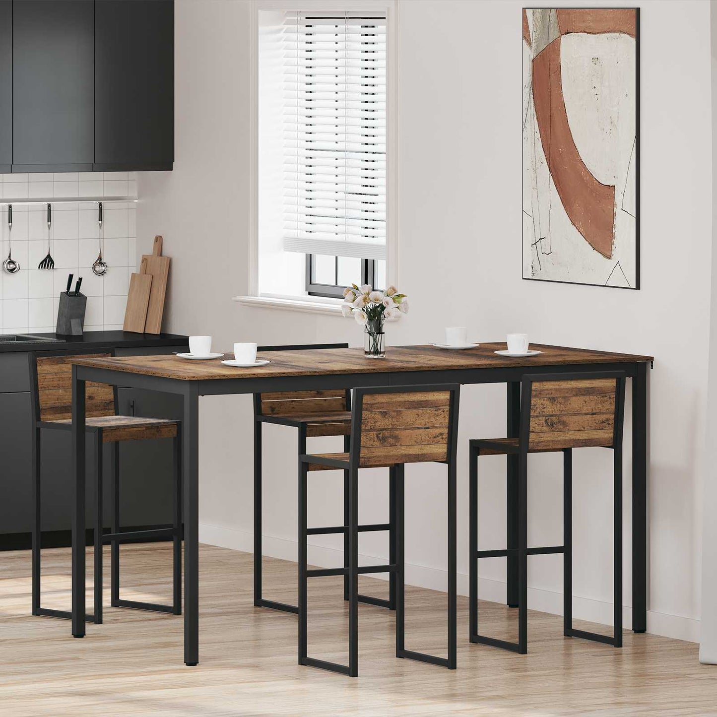 Standing Bar Table Engineered Wood