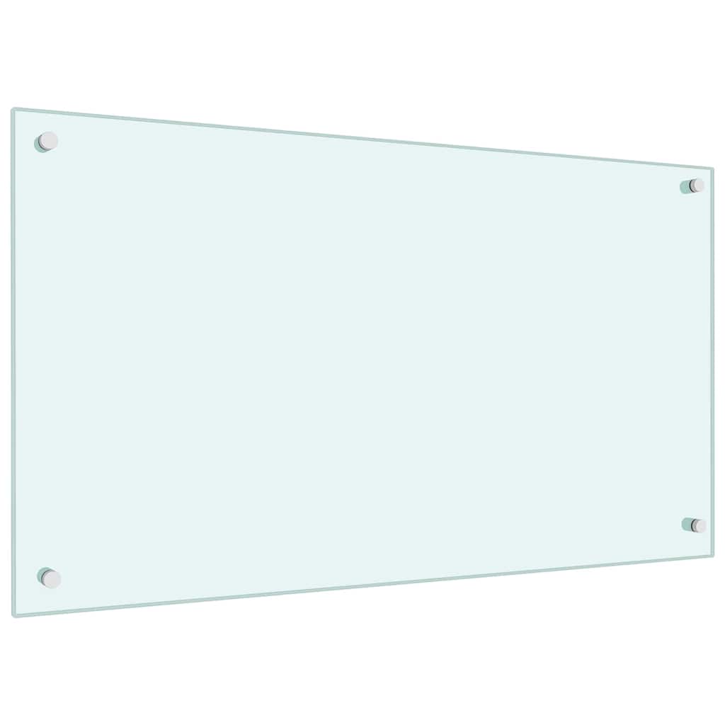 Kitchen Backsplash 2 pcs White 90 x 50 cm Tempered Glass