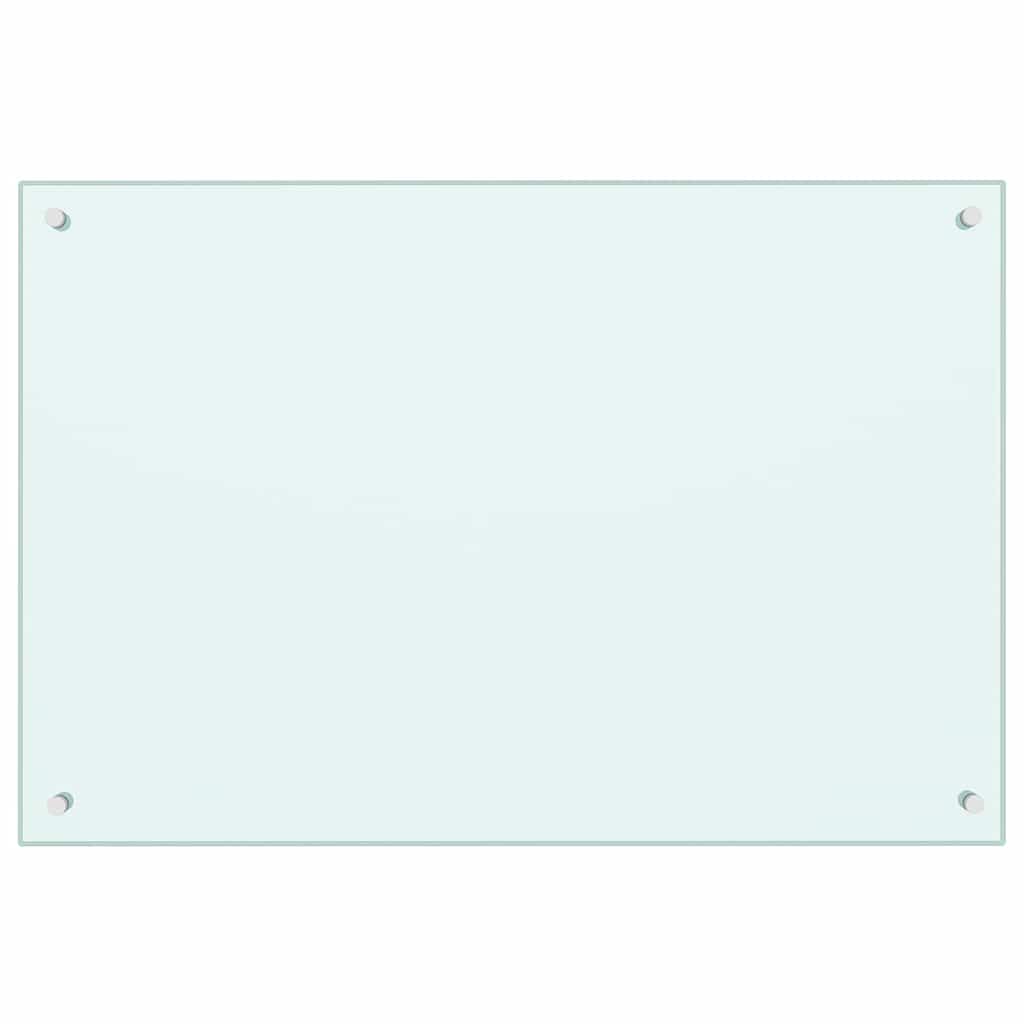 Kitchen Backsplash 2 pcs White 90 x 60 cm Tempered Glass