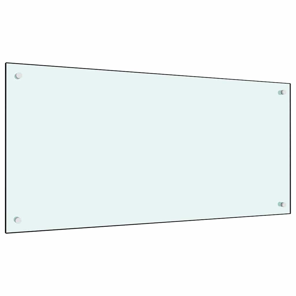 Kitchen Backsplash 2 pcs White 100 x 50 cm Tempered Glass
