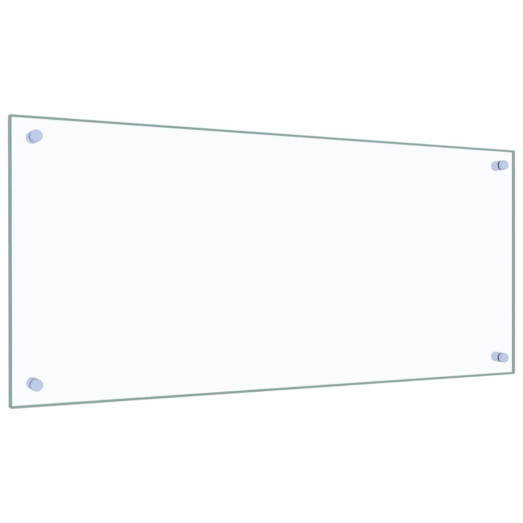 Kitchen Backsplash 2 pcs Transparent 90 x 40 cm Tempered Glass