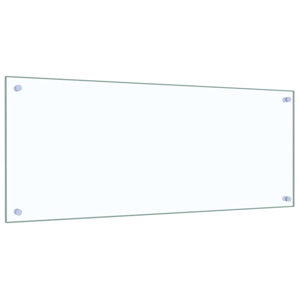 Kitchen Backsplash 2 pcs Transparent 100 x 40 cm Tempered Glass