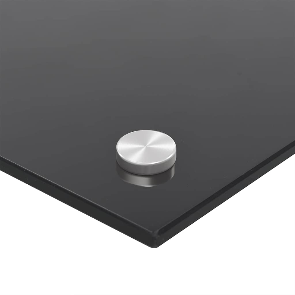Kitchen Backsplash 2 pcs Black 100 x 60 cm Tempered Glass