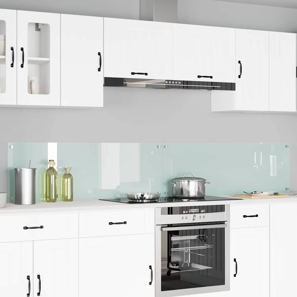 Kitchen Backsplash 2 pcs White 120 x 40 cm Tempered Glass