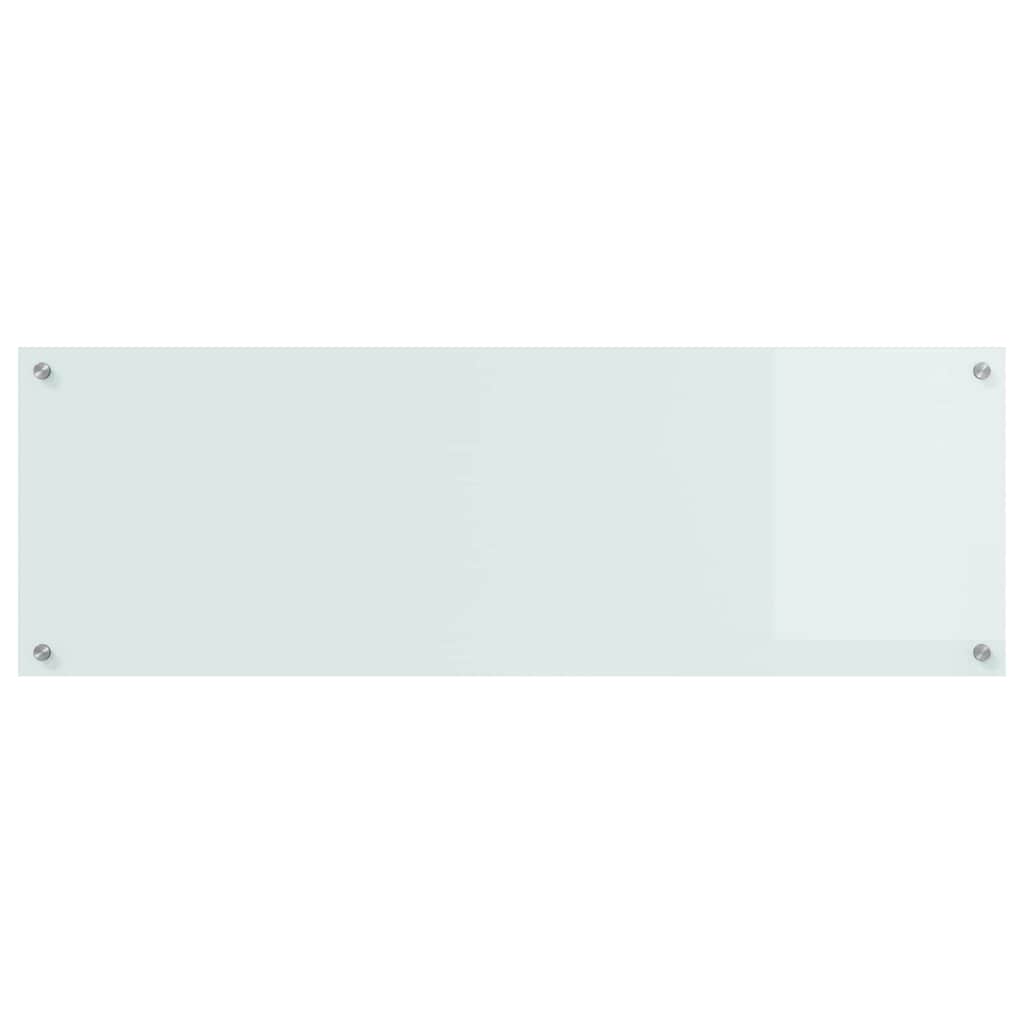Kitchen Backsplash 2 pcs White 120 x 40 cm Tempered Glass