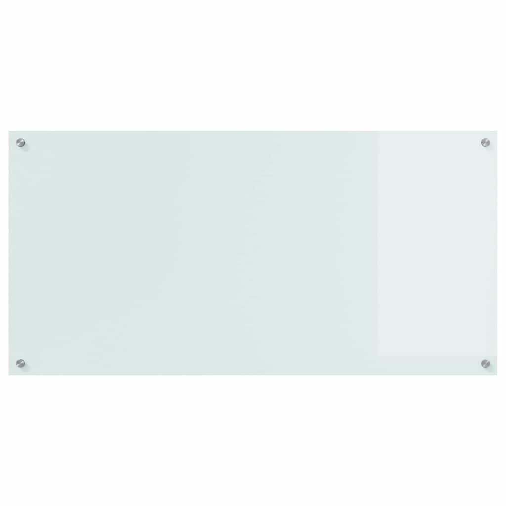 Kitchen Backsplash 2 pcs White 120 x 60 cm Tempered Glass