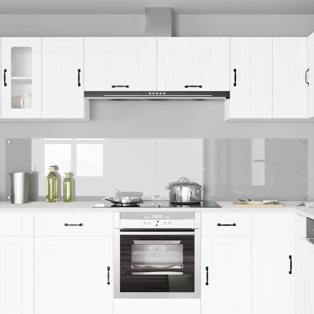 Kitchen Backsplash 2 pcs Transparent 120 x 50 cm Tempered Glass
