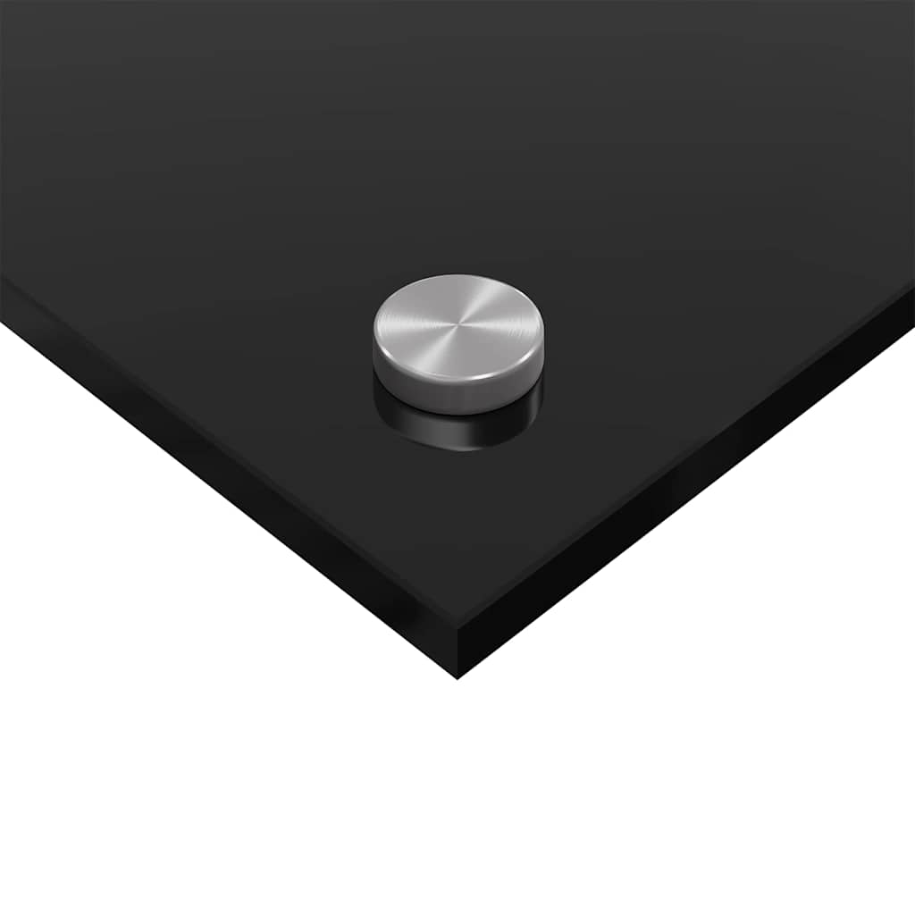 Kitchen Backsplash 2 pcs Black 120 x 40 cm Tempered Glass