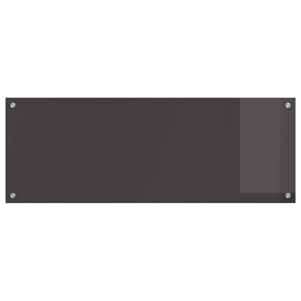 Kitchen Backsplash 2 pcs Dark Grey 110 x 40 cm Tempered Glass