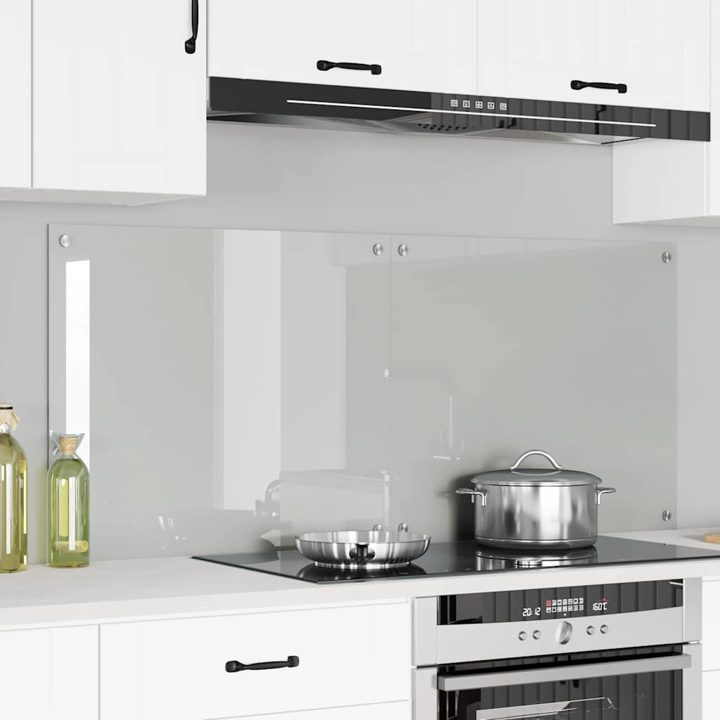 Kitchen Backsplash 2 pcs Transparent 70 x 60 cm Tempered Glass