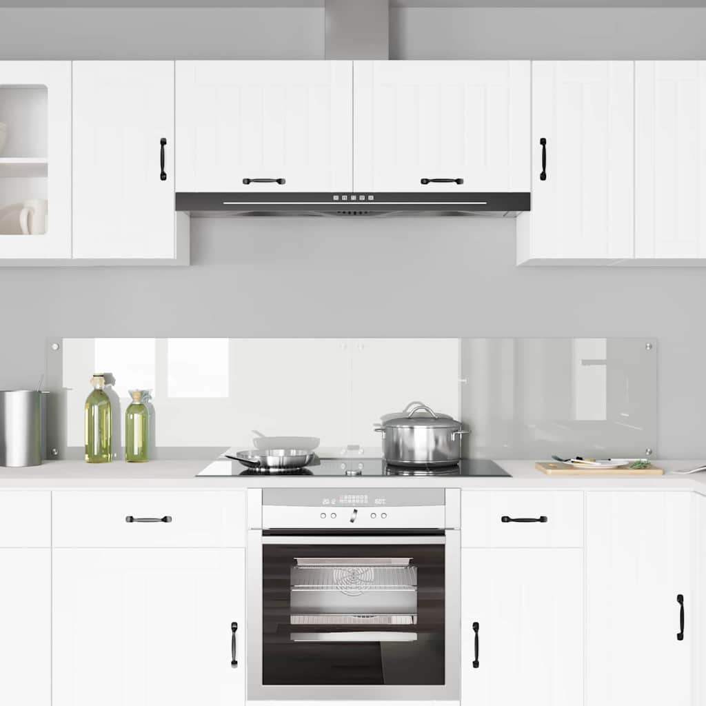 Kitchen Backsplash 2 pcs Transparent 100 x 40 cm Tempered Glass