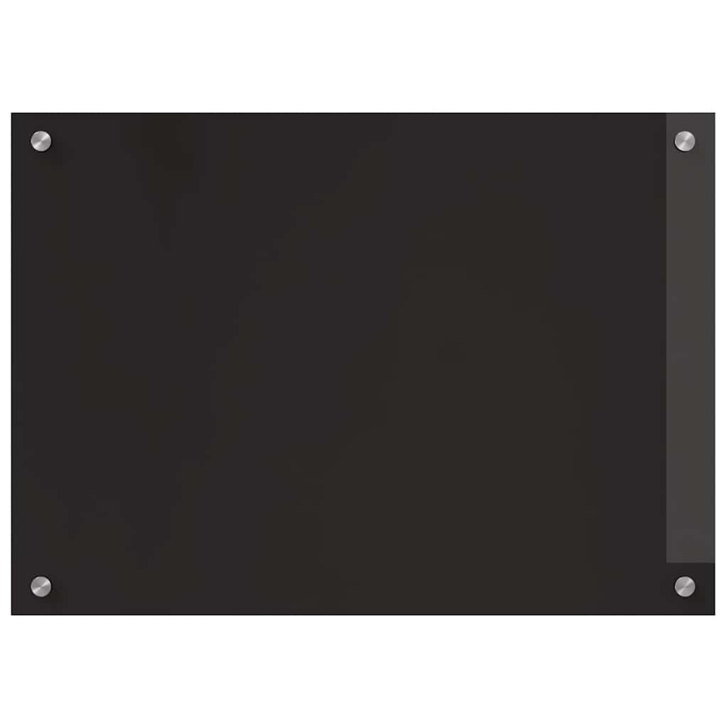 Kitchen Backsplash 2 pcs Black 70 x 50 cm Tempered Glass