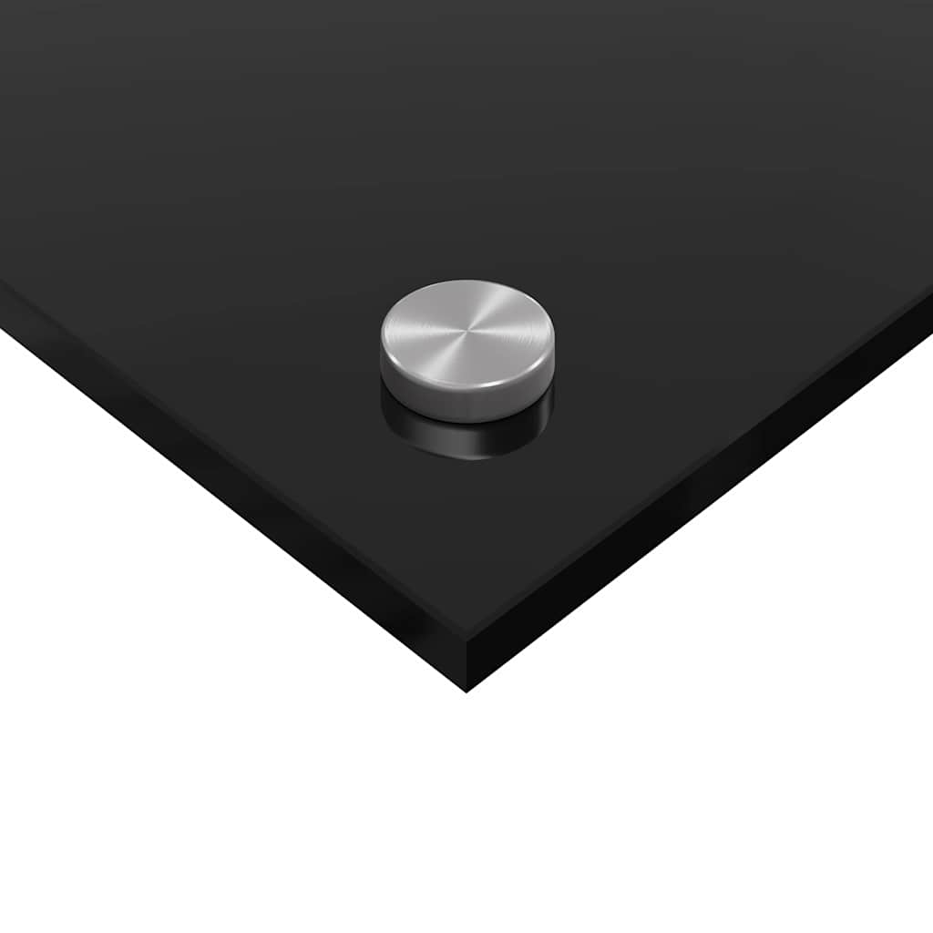 Kitchen Backsplash 2 pcs Black 80 x 50 cm Tempered Glass