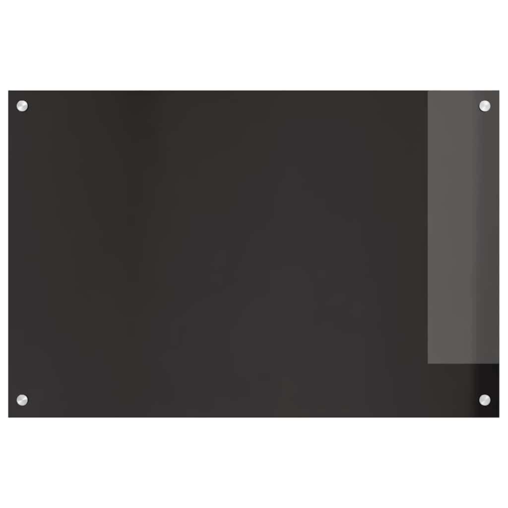 Kitchen Backsplash 2 pcs Black 90 x 60 cm Tempered Glass