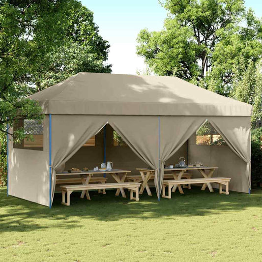 Party Tent Pop-up 580 x 292 x 315 cm Taupe Oxford Fabric