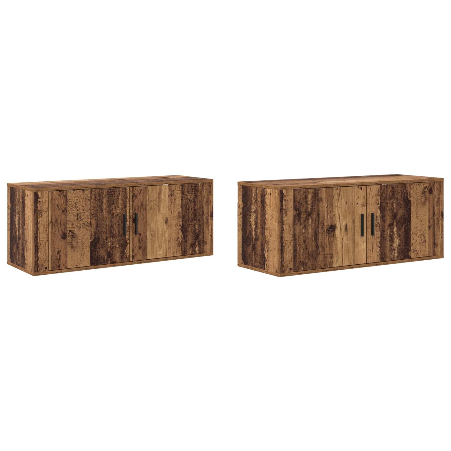Wall-mounted TV Cabinet Set 2 pcs Old Wood 100 x 34.5 x 40 cm