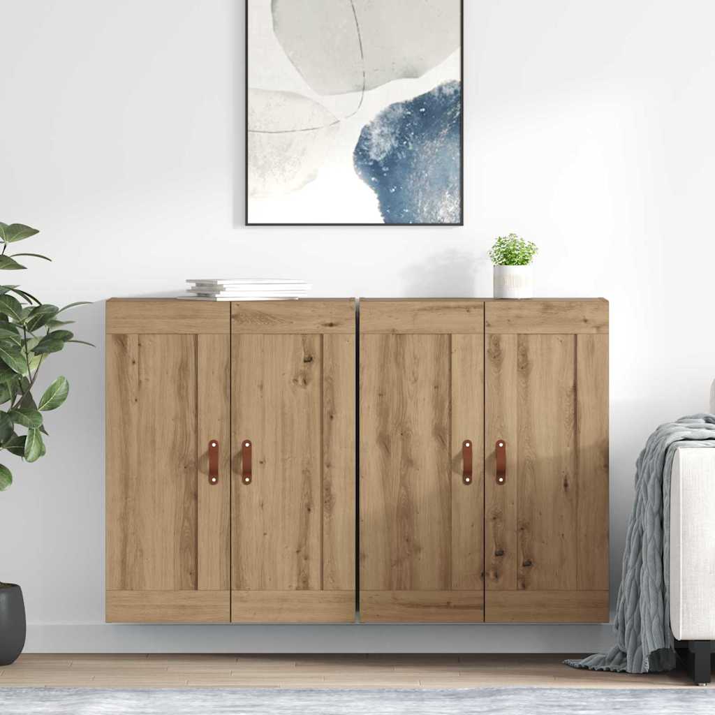 Wall-mounted Cabinet 2 pcs Artisan Oak 69.5 x 34 x 90 cm
