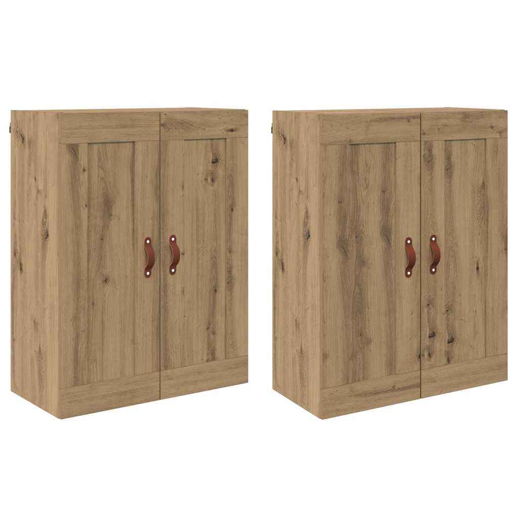 Wall-mounted Cabinet 2 pcs Artisan Oak 69.5 x 34 x 90 cm