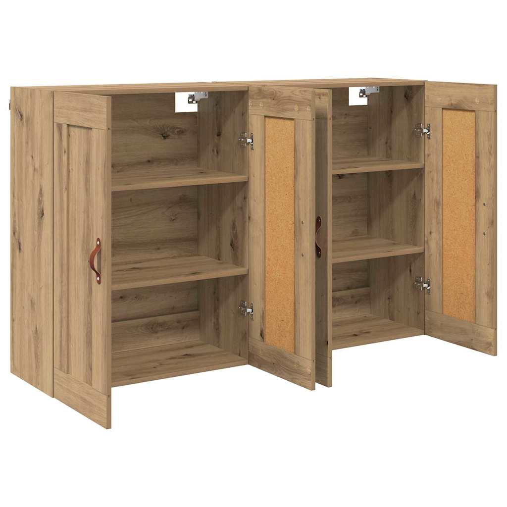 Wall-mounted Cabinet 2 pcs Artisan Oak 69.5 x 34 x 90 cm