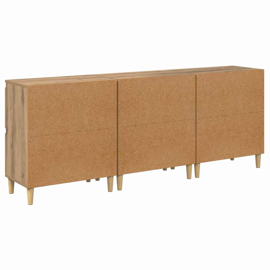 Sideboards 3 pcs Artisan Oak 60 x 35 x 70 cm Engineered Wood
