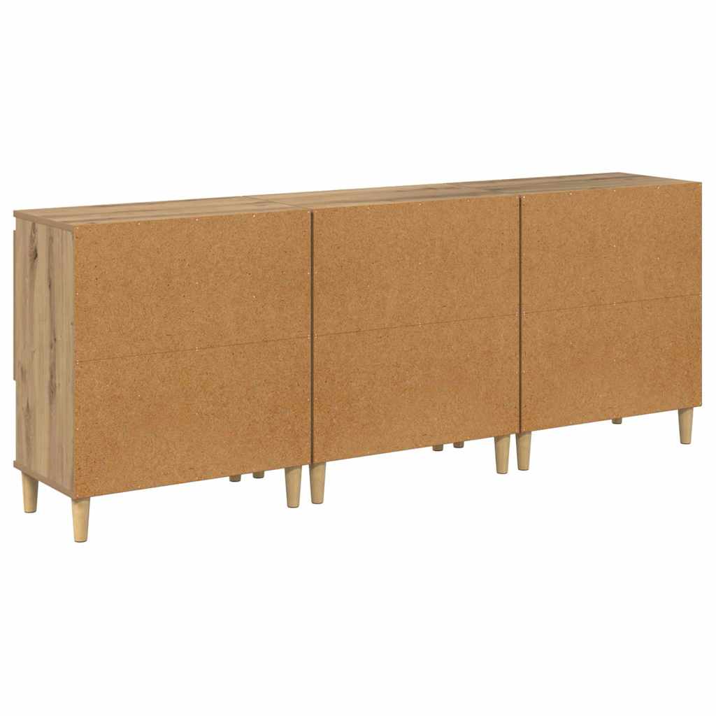 Sideboards 3 pcs Artisan Oak 60 x 35 x 70 cm Engineered Wood
