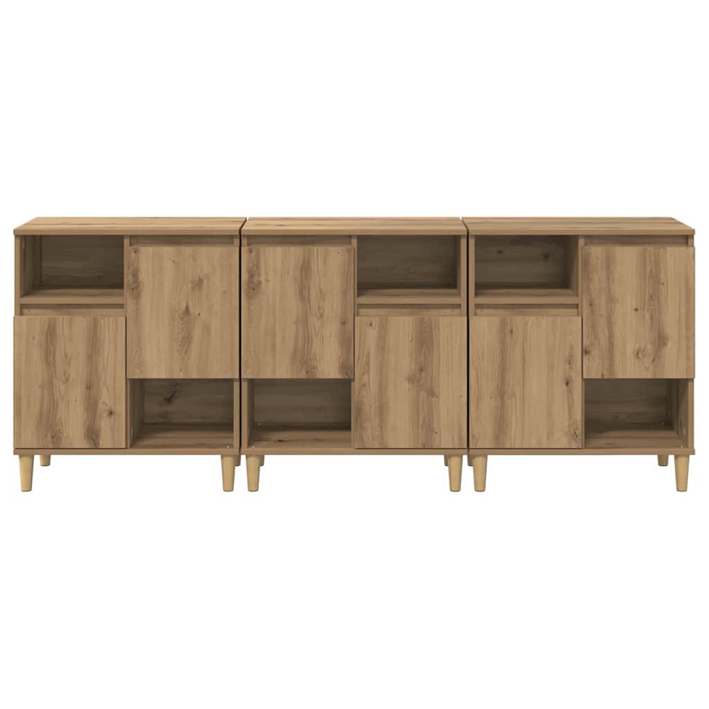 Sideboards 3 pcs Artisan Oak 60 x 35 x 70 cm Engineered Wood