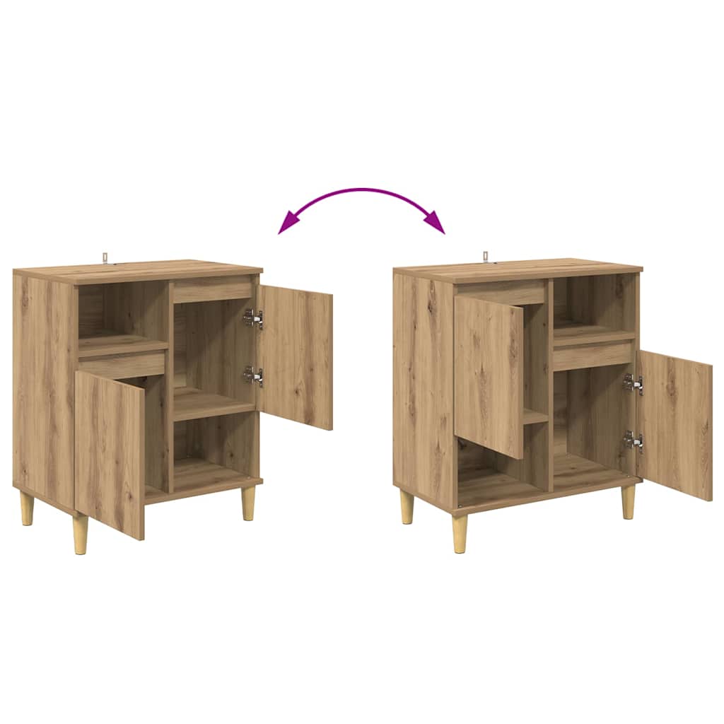 Sideboards 3 pcs Artisan Oak 60 x 35 x 70 cm Engineered Wood
